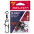 Вертлюжок з застібкою Select Basic Swivel Snap #4 (8 шт / уп), Размер: 29.5мм, Цвет воблера: Black Nickel, фото 